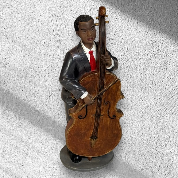 Herco Gift Professional Jazz Musician Sculpture – Cello Player Figurine - Picture 1 of 7
